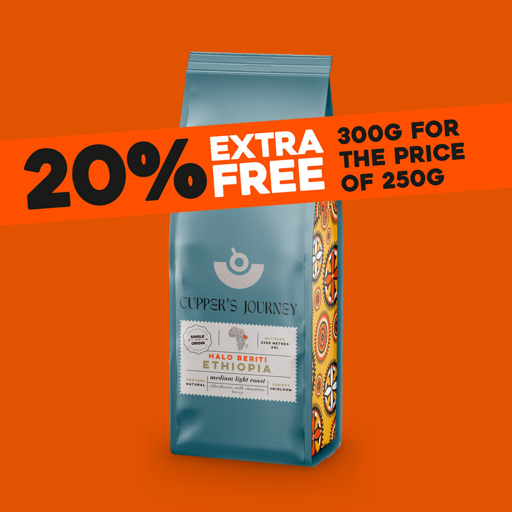 Ethiopian medium light roast speciality coffee